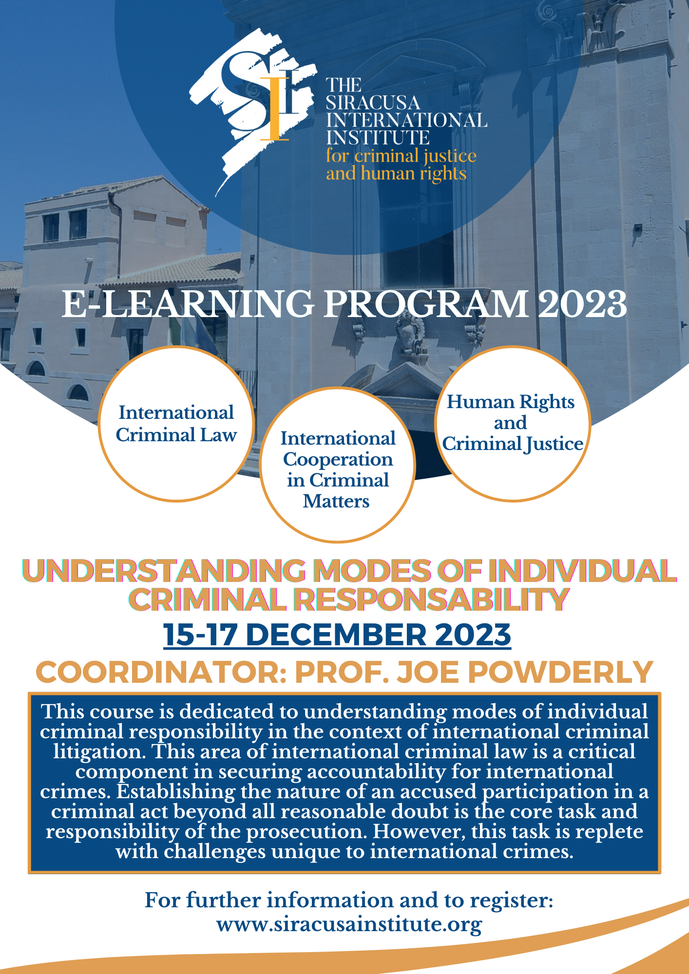 E-learning Programme 2023: Understanding Modes of Individual Criminal Responsibility