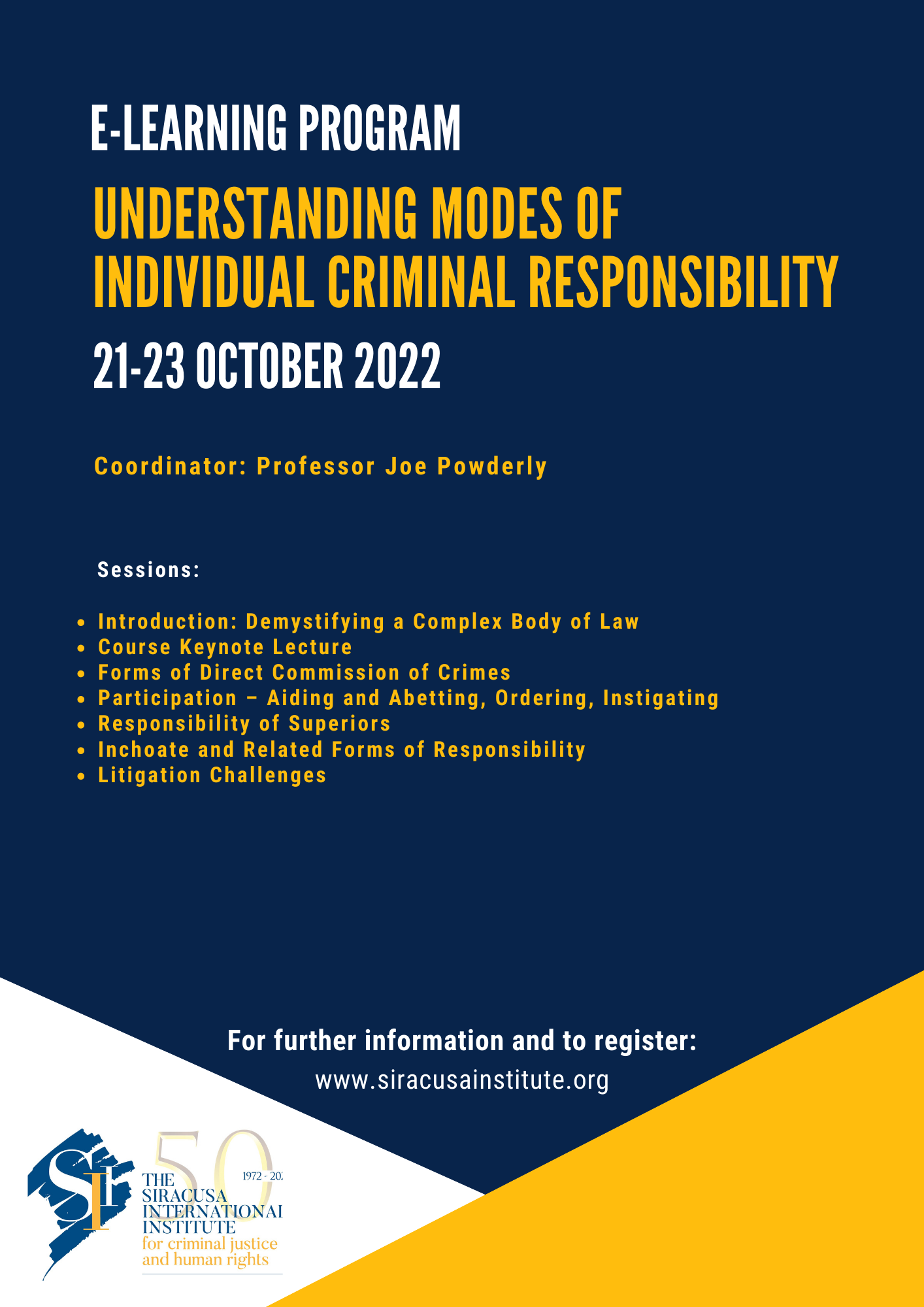 E-learning Programme: Understanding Modes of Individual Criminal Responsibility
